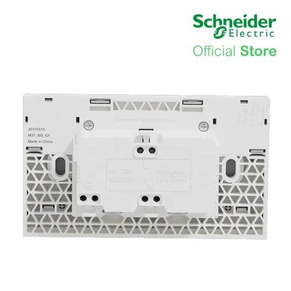 Schneider AvatarOn A Switched Socket Universal 16 A, 250 V, 2G, 3 pin, Grey M3T-SIS-GY | Switch Outlet on Sale