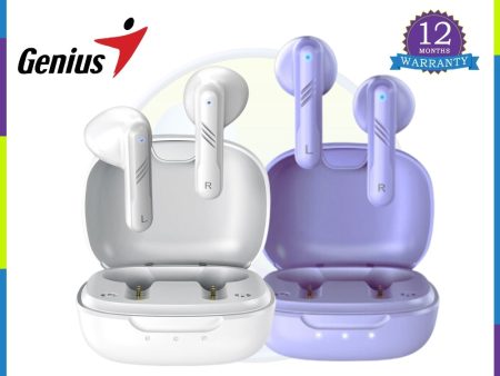 Genius HS-M905 Bluetooth 5.3 Earbuds (White | Light Purple) Bluetooth 5.3 | 3.7 V   40 mAh For Cheap