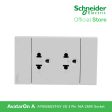 Schneider AvatarOn A 16A 250V 2G 3 Pin Universal Socket-outlet Grey A70426UST-GY Cheap