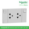 Schneider AvatarOn A Switched Socket Universal 16 A, 250 V, 2G, 3 pin, Grey M3T-SIS-GY | Switch Outlet on Sale