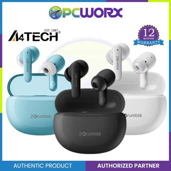 A4tech B25 2Drumtek True Wireless Earphone  Bluetooth v5.2 Wireless Earphone For Discount