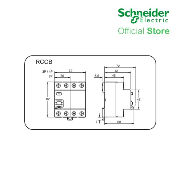 Schneider Easy9 RCCB 2P 25A 30MA AC-type 230V EZ9R36225 Residual Current Circuit Breaker Discount