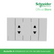 Schneider AvatarOn A 16A 250V 2G 2 Pin Universal Socket-outlet Grey A70426US-GY | Switch Outlet on Sale