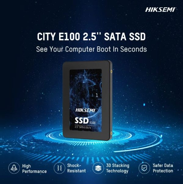 Hikvision   Hiksemi HS-SSD-E100 E100 SATA III 6GB S 2.5  R W550 430 MB S SSD | 128GB, 256GB, 512GB, 1024GB, SSD | Solid State Drive | SSD | SATA III SSD | 1TB SSD - 128GB SSD Online Hot Sale