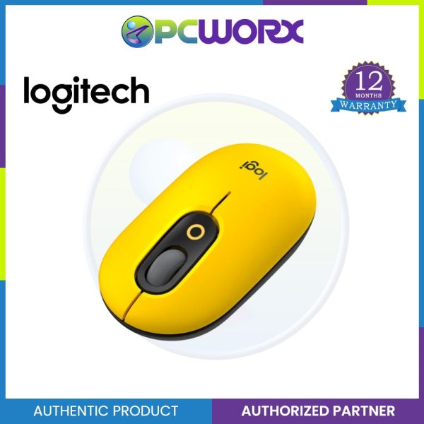 Logitech POP Wireless Mouse with Emoji Button Function Blast Yellow | Wireless Mouse Fashion