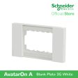 Schneider AvatarOn A 3 gangs Blank Plate - WHITE M3T03-WE Supply