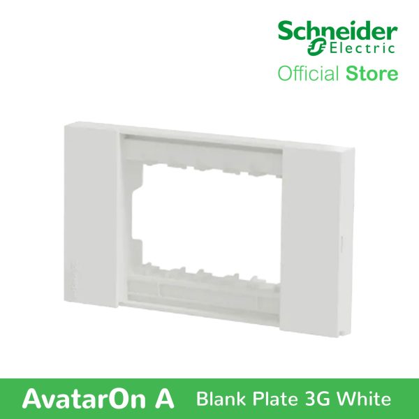 Schneider AvatarOn A 3 gangs Blank Plate - WHITE M3T03-WE Supply