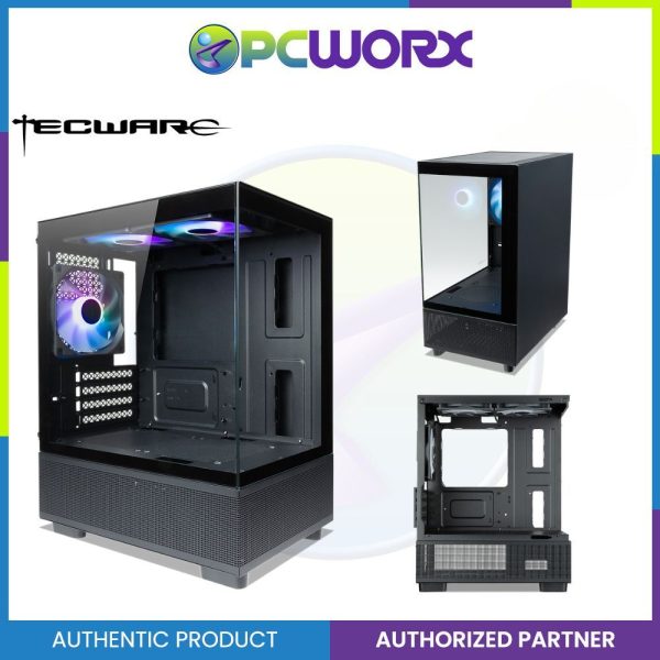 Tecware Infinity M2 Dual Tempered Glass mATX Case w  3x120mm ARGB Fans - Black | White For Cheap