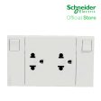 Schneider AvatarOn A Switched Socket Universal 16 A, 250 V, 2G, 3 pin M3T-SIS-WE | Switch Outlet Fashion