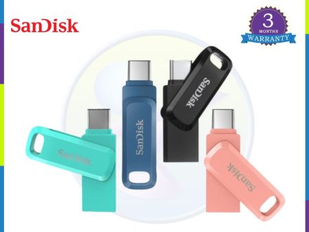 SanDisk 256GB Ultra Dual Drive Go USB Type-C Flash Drive - Black | Green | Blue | Peach Fashion