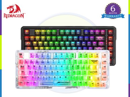 Redragon K649 Elf Pro Wireless Crystal 75% Gasket Hot-Swappable Mechanical Keyboard For Cheap