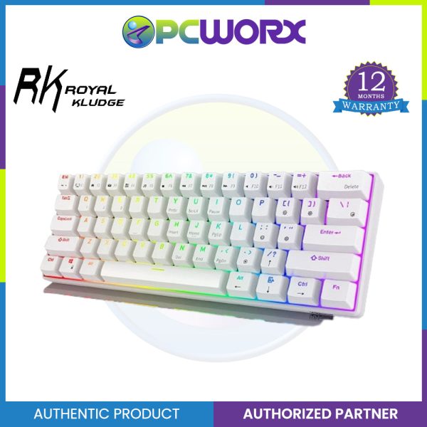 Royal Kludge RK61 Wired 60% - Tri-Mode Mechanical Keyboard RGB Backlit Ultra-Compact Hot-Swappable For Cheap