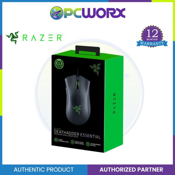 Razer DeathAdder Essential Gaming Mouse - Black (RZ01-03850100-R3M1) Online now