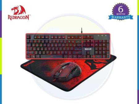 Redragon S107 Gaming Keyboard, Mouse, Mouse Pad (Keyboard Set) For Discount