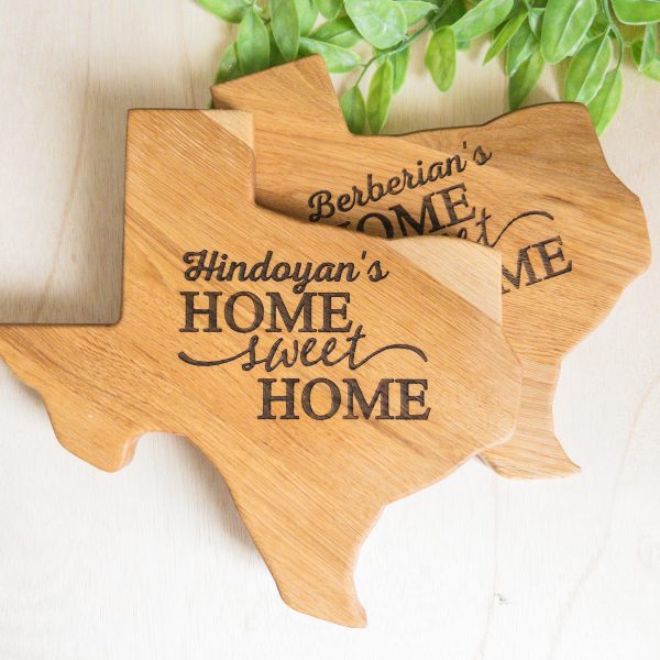 Handmade Texas Map Chopping Board Fashion