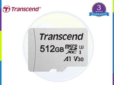 Transcend TS512GUSD300S-A 512GB microSDXC Class 10 UHS-1 U3 A1 V30 Memory Card Online Sale