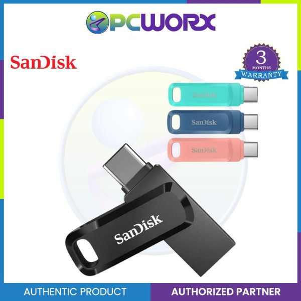 SanDisk 256GB Ultra Dual Drive Go USB Type-C Flash Drive - Black | Green | Blue | Peach Fashion