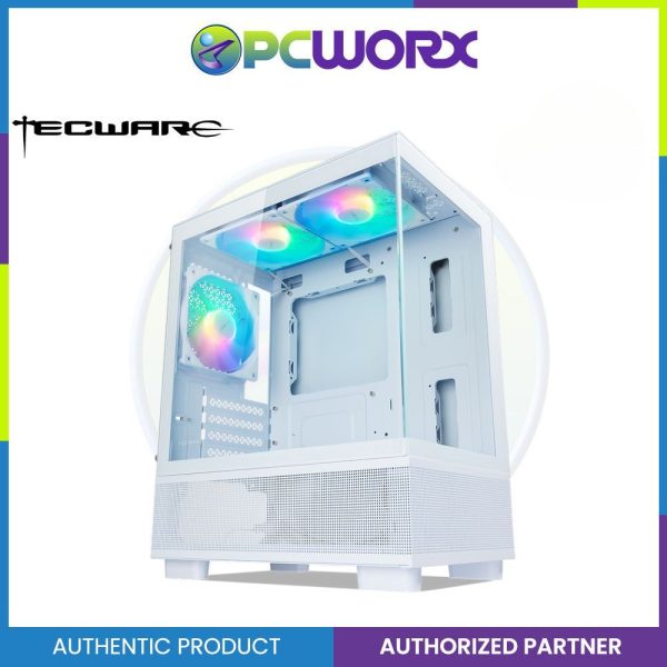 Tecware Infinity M2 Dual Tempered Glass mATX Case w  3x120mm ARGB Fans - Black | White For Cheap