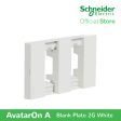 Schneider AvatarOn A 2 gangs Blank Plate - WHITE M3T02-WE Fashion