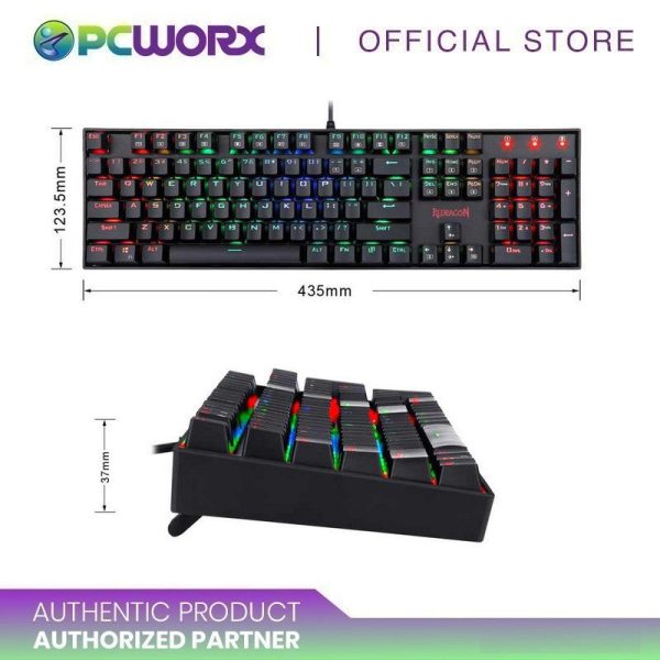 Redragon Mitra K551 RGB Black Mechanical Keyboard Online now