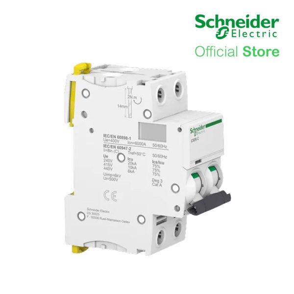 Schneider Acti9 IEC 2P 16A C DIN-Rail Type Miniature Circuit Breaker 230 400V (A9F74216) Discount