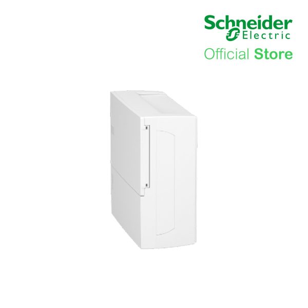 Schneider Enclosure Resi9 MP Surface Mounting 1 Row of 12 Modules IP40 White Door 1 Earth + 1 Neutral Terminal Blocks (MIP12112) Supply