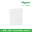 Schneider Enclosure Resi9 MP Flush Mounting 2 Rows of 12 Modules IP40 White Door 1 Earth + 1 Neutral Terminal Blocks MIP22212 Online Sale