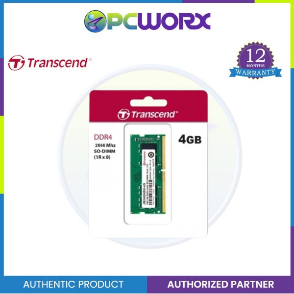 Transcend JM2400HSH-4G 4GB JM DDR4 2400 SO-DIMM 1R Online Sale