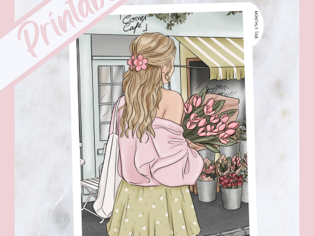 Printable Monthly Sticker Dashboard - Spring Cafe Hot on Sale