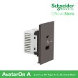 Schneider AvatarOn A 2 USB port 5 V AC-DC USB Charger Outlet - BLACK M3T-USB2-BK | USB Outlet Sale