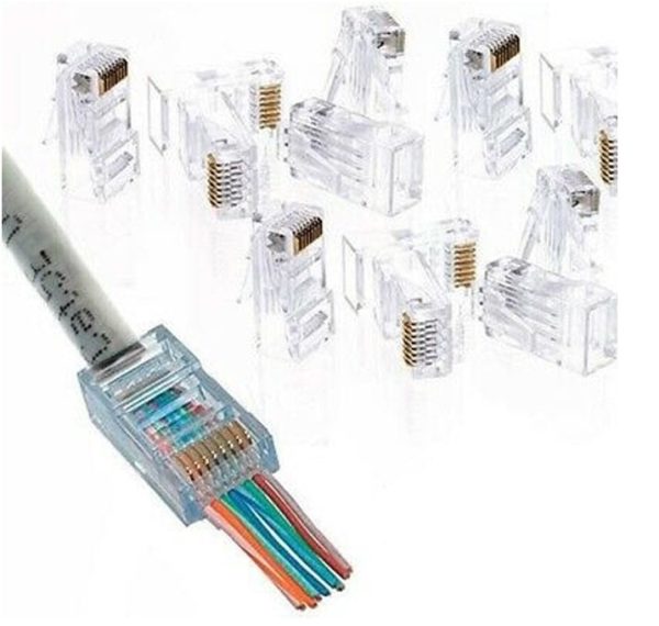 Adlink 8P8CR RJ45 CAT6 Passthrough 1000 pack Online Sale