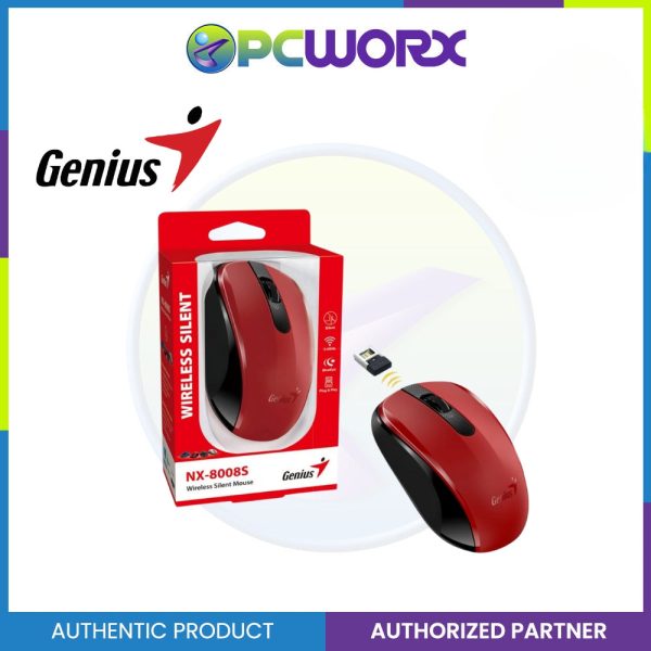 Genius NX-8008S Black Wireless Silent Mouse 2.4 GHz wireless Mouse | Wireless Mouse Hot on Sale