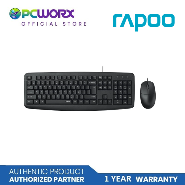 Rapoo NX1600 Wired Optical Keyboard & Mouse | Rapoo Keyboard and Mouse Combo | Mice and Keyboard | Wired Optical Mouse and Keyboard - Wired Mouse & Keyboard Combo For Discount