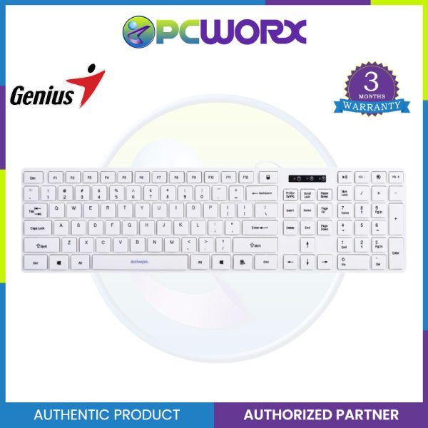 Genius Keyboard Slim Star 126 wired, USB, multimedia, 104 keys, White Online now