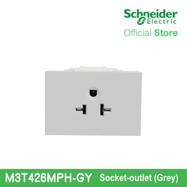 Schneider Socket Outlet Avataron A American 20A 250V 3 Pin 2S Sized Grey M3T426MPH-GY Hot on Sale