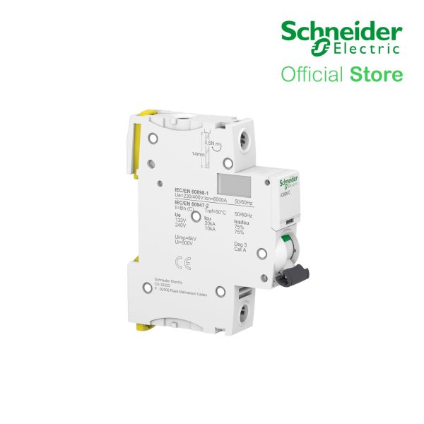 Schneider Acti9 IEC, 1-Pole 40A DIN-Rail Type Circuit Breaker 230 400V 10 KAIC (A9F74140) on Sale