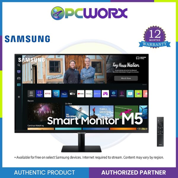 Samsung Smart Monitor 27  M5 Fhd Wi-Fi Bt Pc With Built In Speaker 27inch Tv Apps Discount