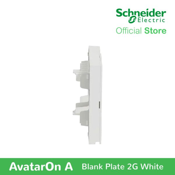 Schneider AvatarOn A 2 gangs Blank Plate - WHITE M3T02-WE Fashion