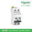 Schneider Acti9 IEC, 2-Pole 63A DIN-Rail Type Circuit Breaker 230 400V 10 KAIC (A9F74263) For Sale