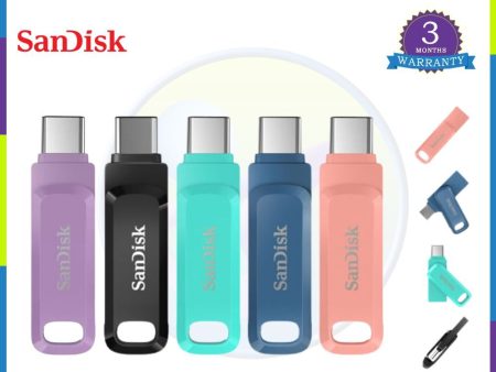 SanDisk 128GB Ultra Dual Drive Go USB Type-C Flash Drive - Black | Green | Lavander | Peach | Blue Online