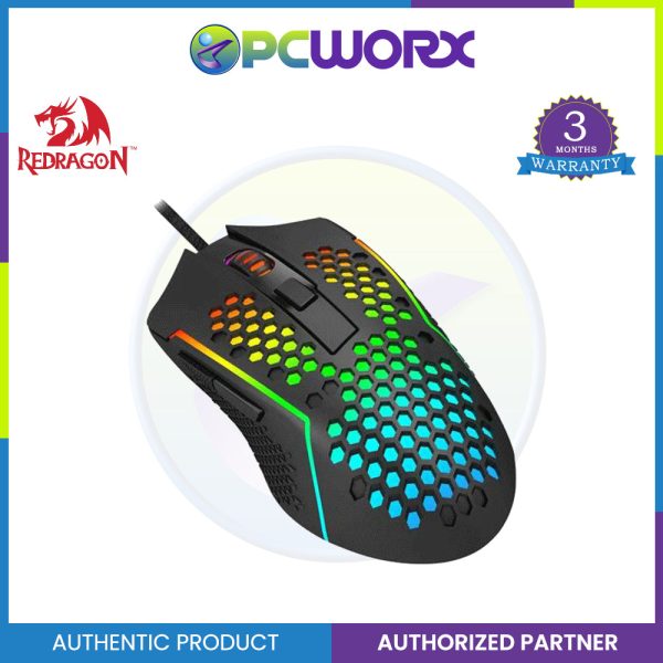 Redragon M987-K Lightweight 55g Honeycomb Gaming Mouse RGB Backlit Wired 6 Buttons Programmable Supply