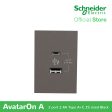 Schneider AvatarOn A 2 USB port 5 V AC-DC USB Charger Outlet - BLACK M3T-USB2-BK | USB Outlet Sale